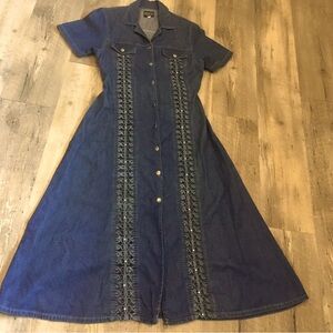 Denim Dress Button up Front Size Medium